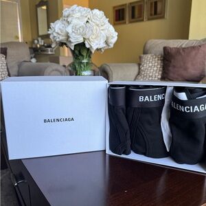 Balenciaga Men’s Logo 3-Piece Brief Underwear Set